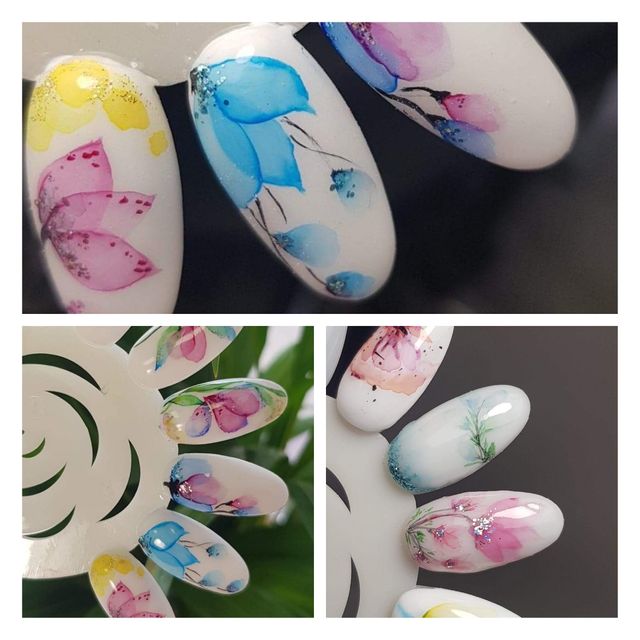Motyw kwiatowy — manicure RS Rogulska & Szwarc