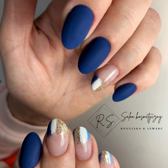 Granat ze złotem — manicure RS Rogulska & Szwarc